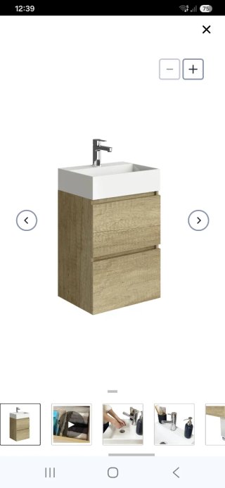 Mueble de baño suspendido madera