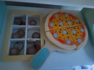 Set de Pizza de Juguete de Madera