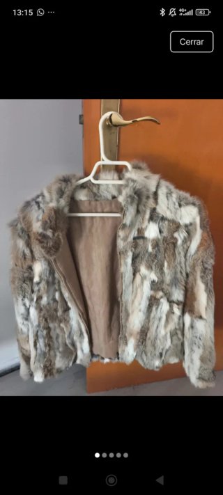 Chaqueta de pelo multicolor