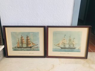 Set de 2 Cuadros de Barcos
