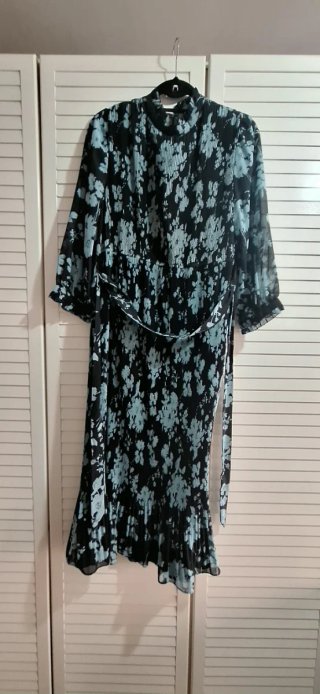 Vestido Plisado Estampado