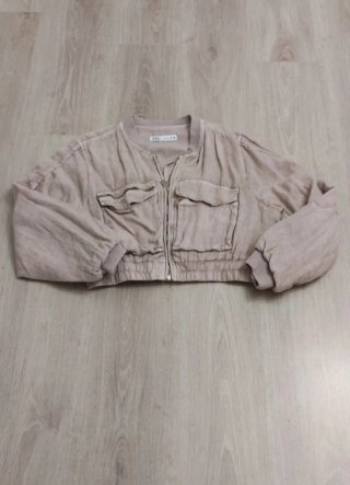 Cazadora Bomber Zara Beige