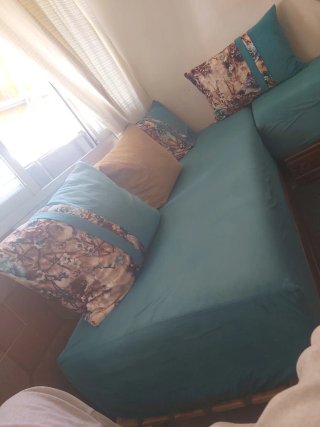 Salón marroquí con cojines