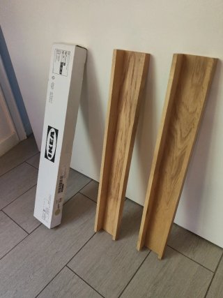 2 Estanterías Flotantes IKEA Madera