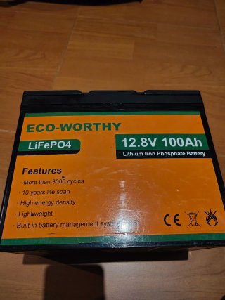 Batería LiFePO4 ECO-WORTHY 12.8V 100Ah