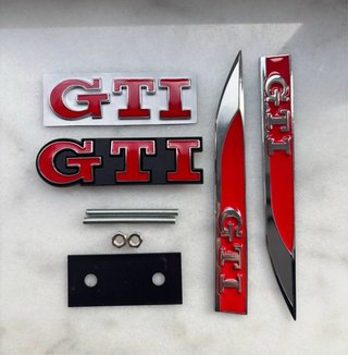Emblemas VW GTI rojos nuevos