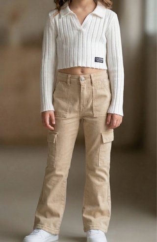 Conjunto de Niña: Jersey y Pantalón Cargo