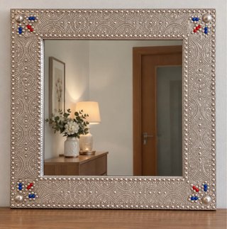 Espejo Decorativo IKEA Marco Plateado