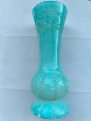 Jarrón de Cristal Opalina Turquesa