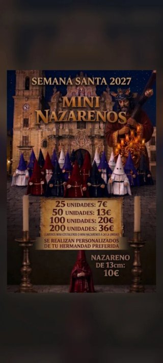Mini nazarenos realizados en 3D