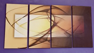 Conjunto de 4 Cuadros Abstractos