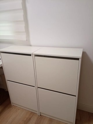 2 Zapateros Ikea Bissa Blancos