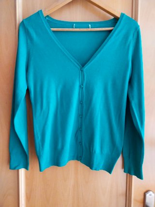 Chaqueta de punto verde