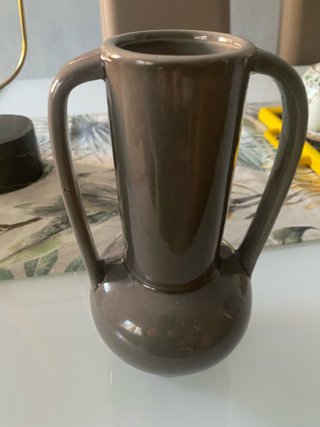Jarrón Decorativo de Cerámica Gris