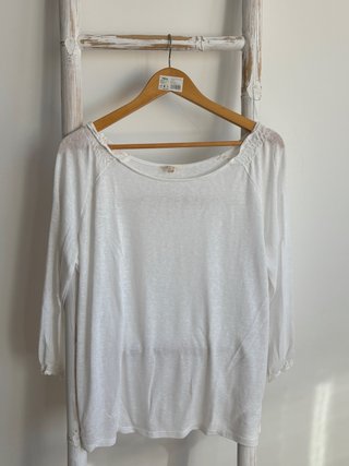 Camiseta de manga larga blanca