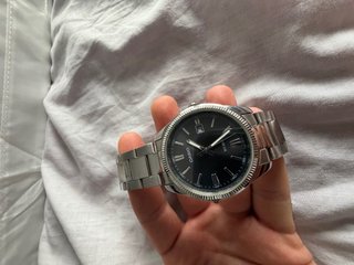 Reloj Casio MTP 1302 Plateado y Negro