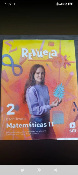 Se vende libro de matemáticas de 2 bachillerato