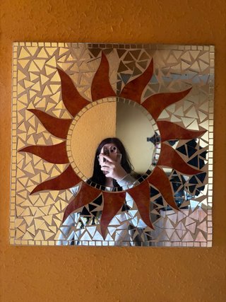 Espejo Vintage con Diseño de Sol