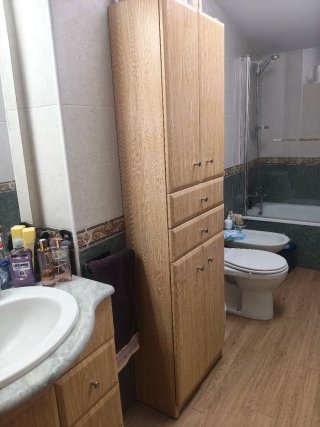 Armario Auxiliar de Baño de Madera