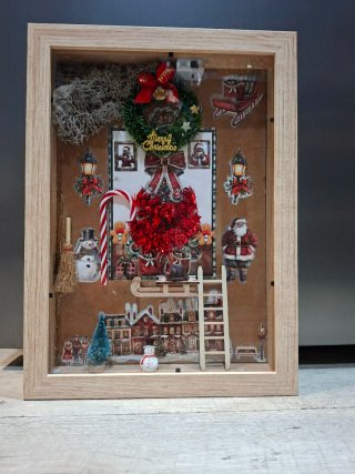 Cuadro Navideño Artesanal LED