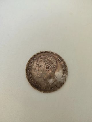 Moneda 5 Pesetas 1876 Alfonso XII