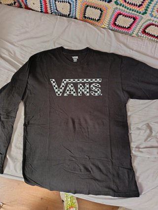Camiseta Vans Manga Larga Negra Talla M