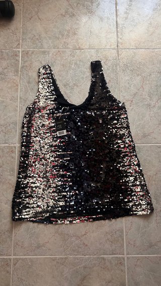 Top de lentejuelas talla 40 Nuevo