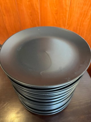 Vajilla de 20 Platos Negros 27 cm
