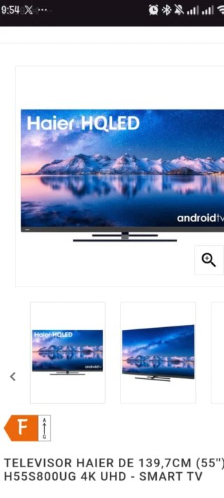 Smart TV Haier 55 4K UHD H55S800UG