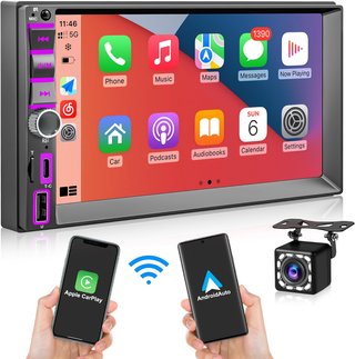 Radio de Coche 2 DIN Android Auto y Apple CarPlay