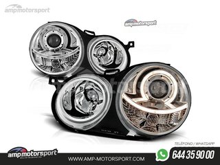 FAROS DELANTEROS OJOS DE ANGEL PARA VOLKSWAGEN POLO 9N