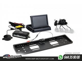 SENSOR DE APARCAMIENTO TFT02 4,3" CON CÁMARA HD-402-LED 4 SENSORES - COLOR GRIS