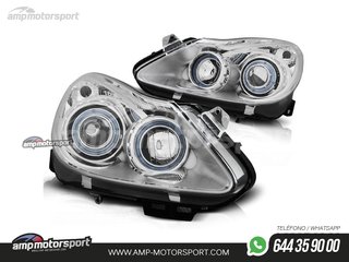 FAROS DELANTEROS OJOS DE ANGEL PARA OPEL CORSA D