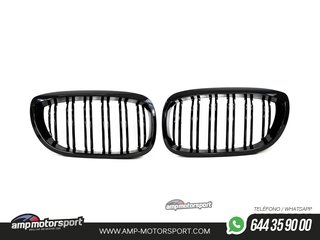 PARRILLA DELANTERA DE DOBLE LAMA PARA BMW SERIE 3 E46 COUPE CABRIO 2003-2006