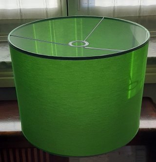 Paralume in stoffa verde