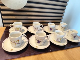 Set 8 Tazas de Café Real Madrid