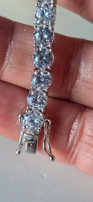 Maravillosa pulsera tenis plata