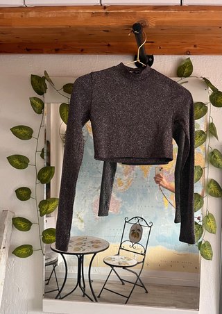 Top de Manga Larga con Brillos talla XXS