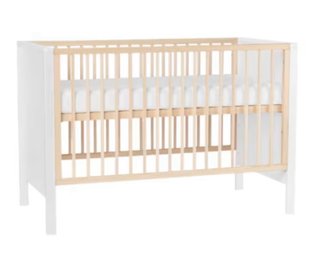 Cuna evolutiva blanca y madera