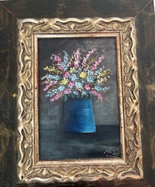 Cuadro Bodegón de Flores al Óleo