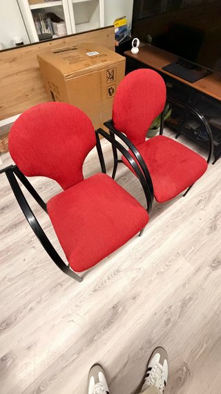 Set de 4 Sillas Rojas