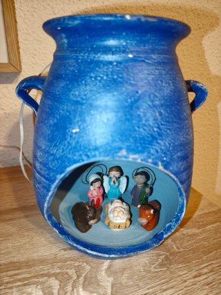 Belén Artesanal en Olla de Serrano, figuras Alboro