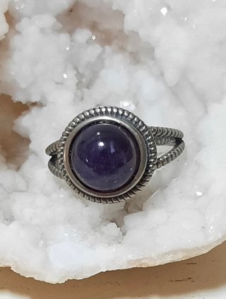 Anillo Plata de Ley 925 y Amatista - Talla 16