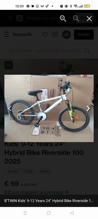 Bicicleta Infantil B'TWIN Riverside 100 24