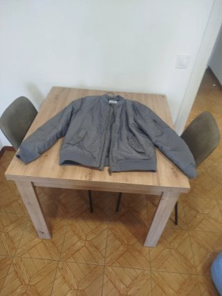 Chaqueta Bomber Gris Talla M