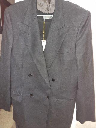 Chaqueta Cruzada Gris  merengo Talla 50
