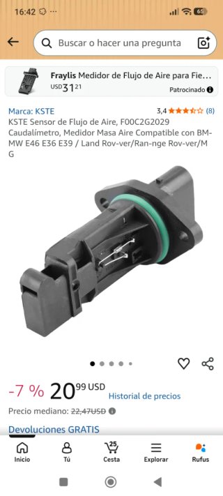 Sensor de Flujo de Aire KSTE F00C2G2029