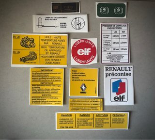 Set de Pegatinas para Vano Motor Renault 21