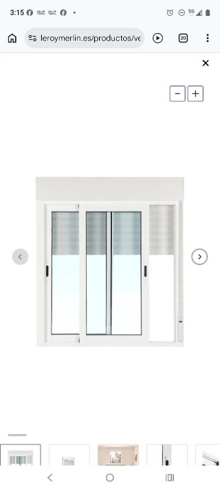 Ventana de Aluminio Blanca con Persiana
