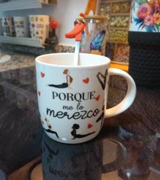 Taza de cerámica con frase